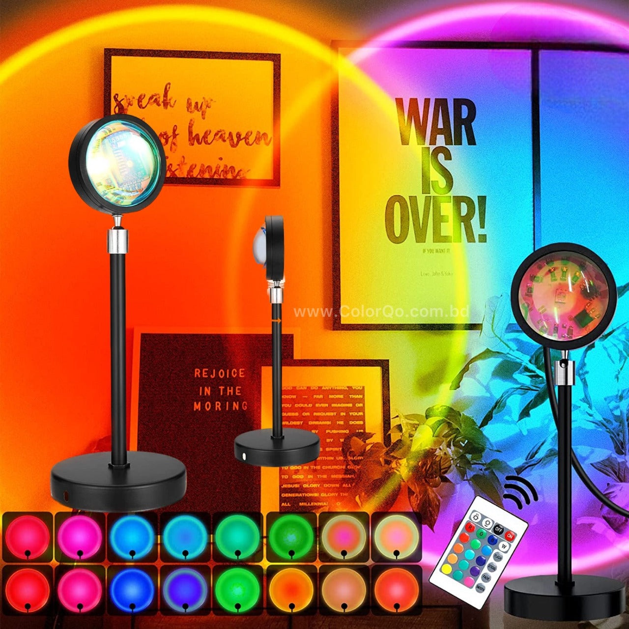 16 Colors Sunset Lamp remote control - USB (Premium Edition)