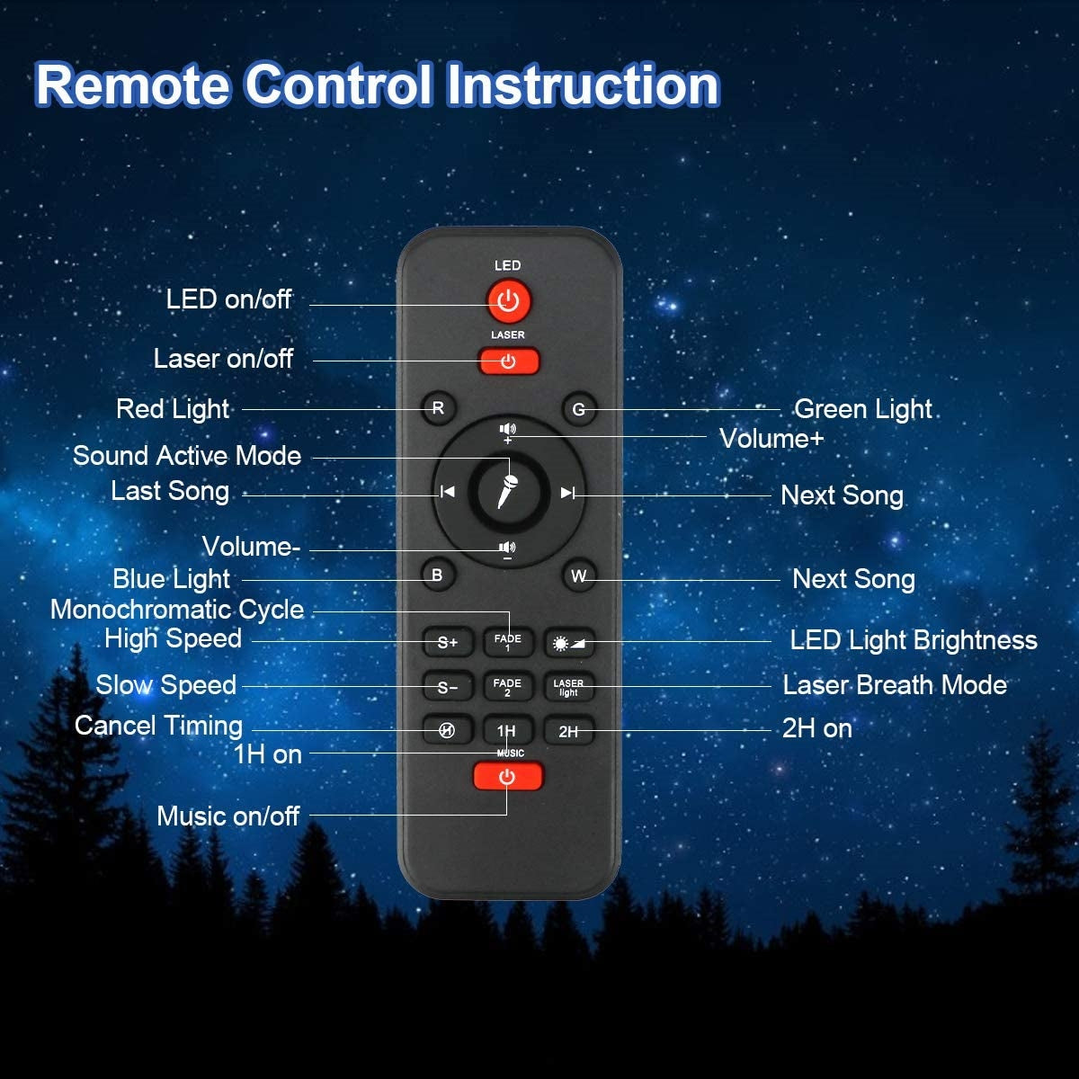 Galaxy Projector Light with Bluetooth speaker