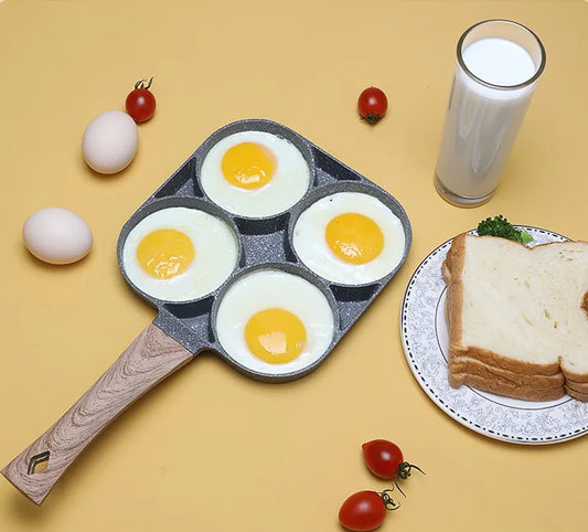 Nonstick 4-hole Frying Pan-Gas stove/ Induction