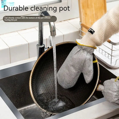 Silver Wire Waterproof Household Dishwashing Gloves