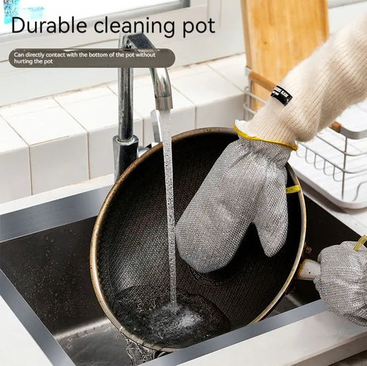 Silver Wire Waterproof Household Dishwashing Gloves