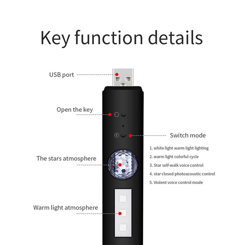 D88 Car ambient lighting - Rechargeable