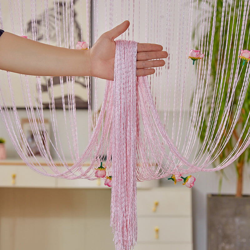 Rose-Patterned Curtain -Living Room, Balcony, Doorway