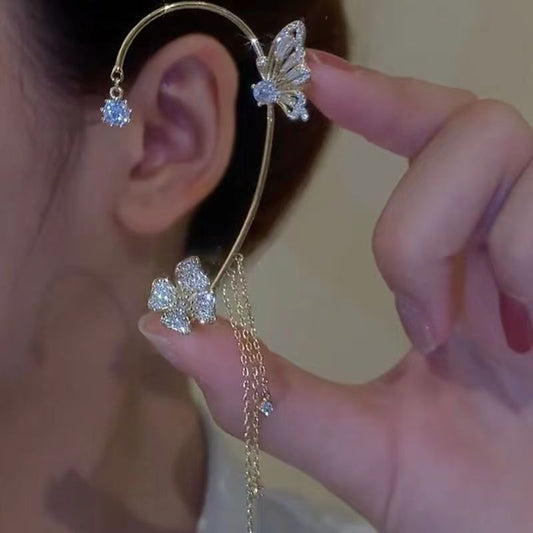 Butterfly Tassel Ear Cuff Earring